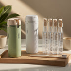 Dispensador de viaje 4 en 1 aprueba de fugas, botellas portátiles recargables para champú, acondicionador y sanitizante ideal para viajar