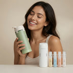 Dispensador de viaje 4 en 1 aprueba de fugas, botellas portátiles recargables para champú, acondicionador y sanitizante ideal para viajar
