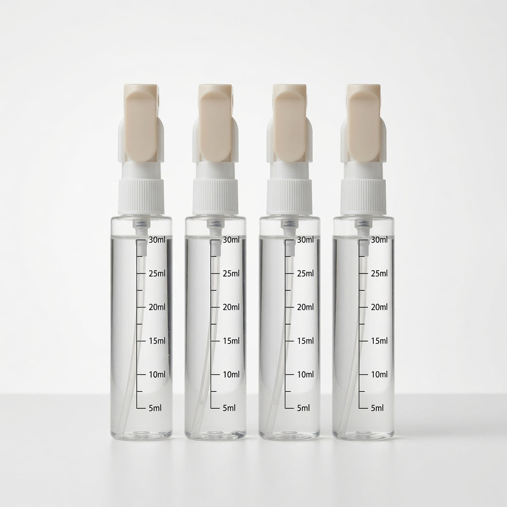 Dispensador de viaje 4 en 1 aprueba de fugas, botellas portátiles recargables para champú, acondicionador y sanitizante ideal para viajar