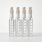 Dispensador de viaje 4 en 1 aprueba de fugas, botellas portátiles recargables para champú, acondicionador y sanitizante ideal para viajar